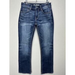 Buckle BKE Aiden Bootleg Jeans Men’s 28R Stretch Denim Distressed Boot-cut